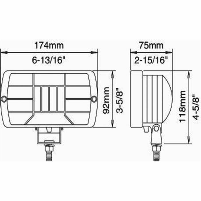 SET blister 2 faruri halogen protectie plastic cu sticla 174X92 mm