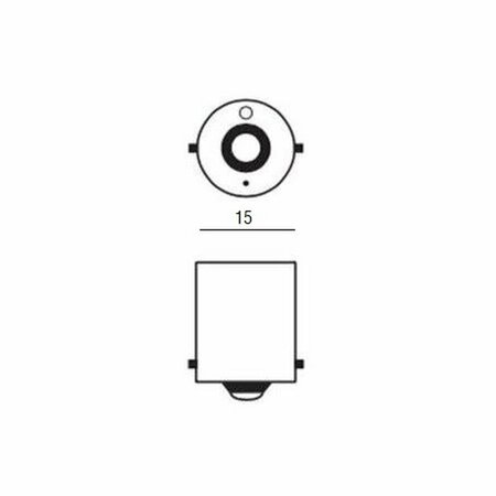 PR27742BI40409_00397_Lampada_12v_5w_r5w_SZ5 Lampa bec 12V 5W R5W lungime 30 mm D. 19 mm BA15s