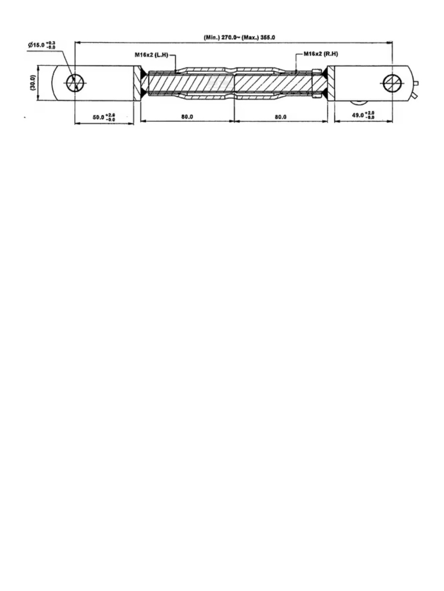 tirant Brat lateral pentru kubota si iseki categoria 1 filet M16x2 lungime minima 270mm si maxima 355 mm