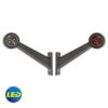 Lampi laterale oblice, agabaritice led alb rosu, 12-24V, set 2 buc